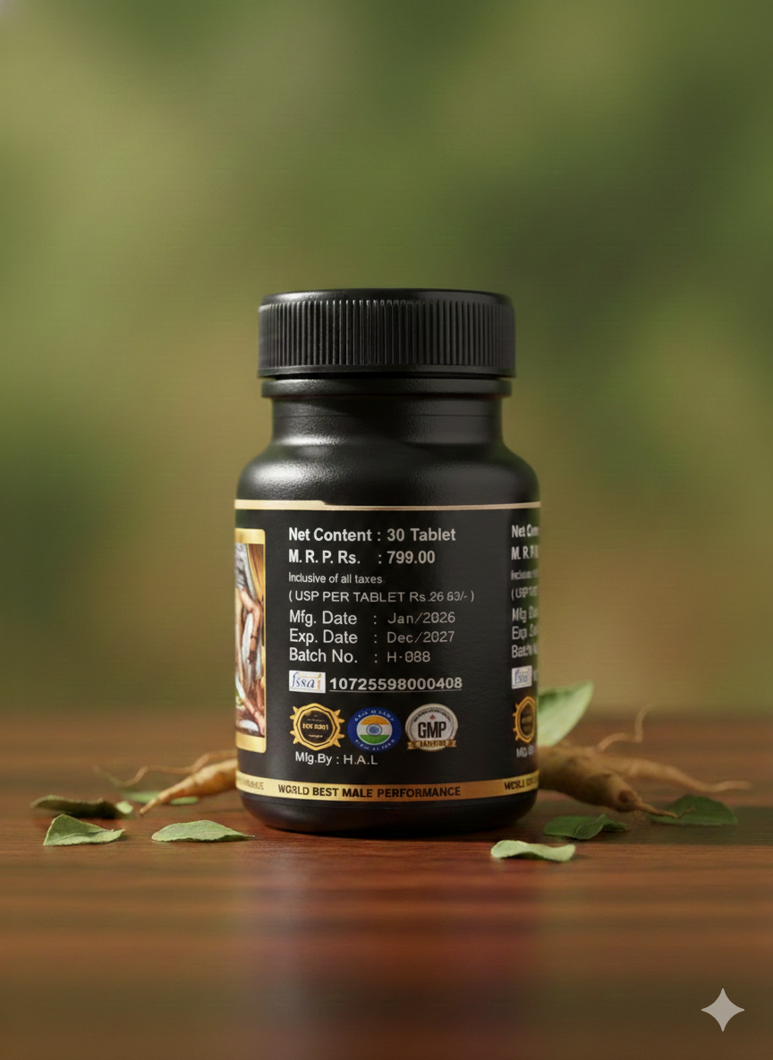 Satva Vardhak Herbal Man Power Tablets | Ayurvedic Strength & Stamina Formula